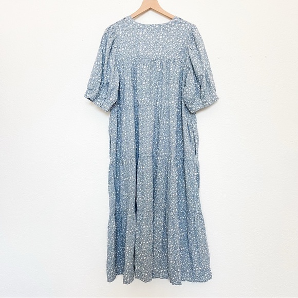 Madewell Light Blue Floral Midi Dress - Picture 4 of 10